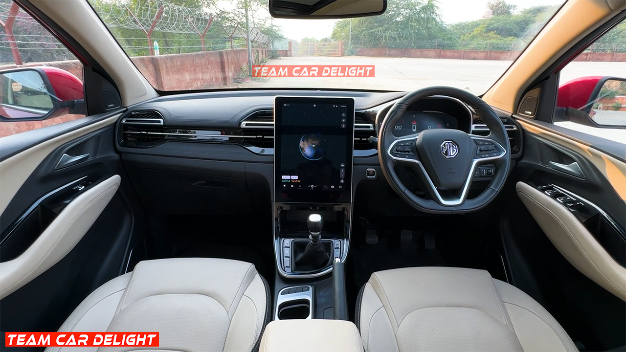 Interior of the MG Hector Plus