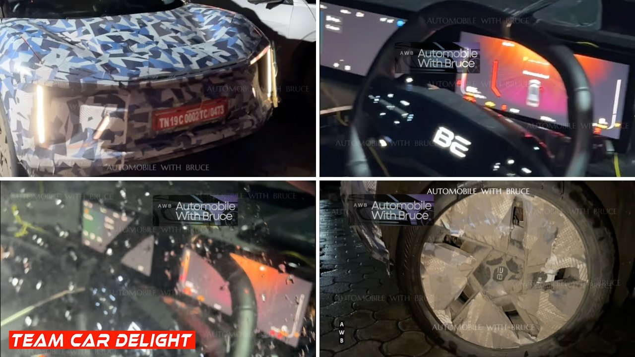 MAHINDRA BE.05 SPIED AT NIGHT